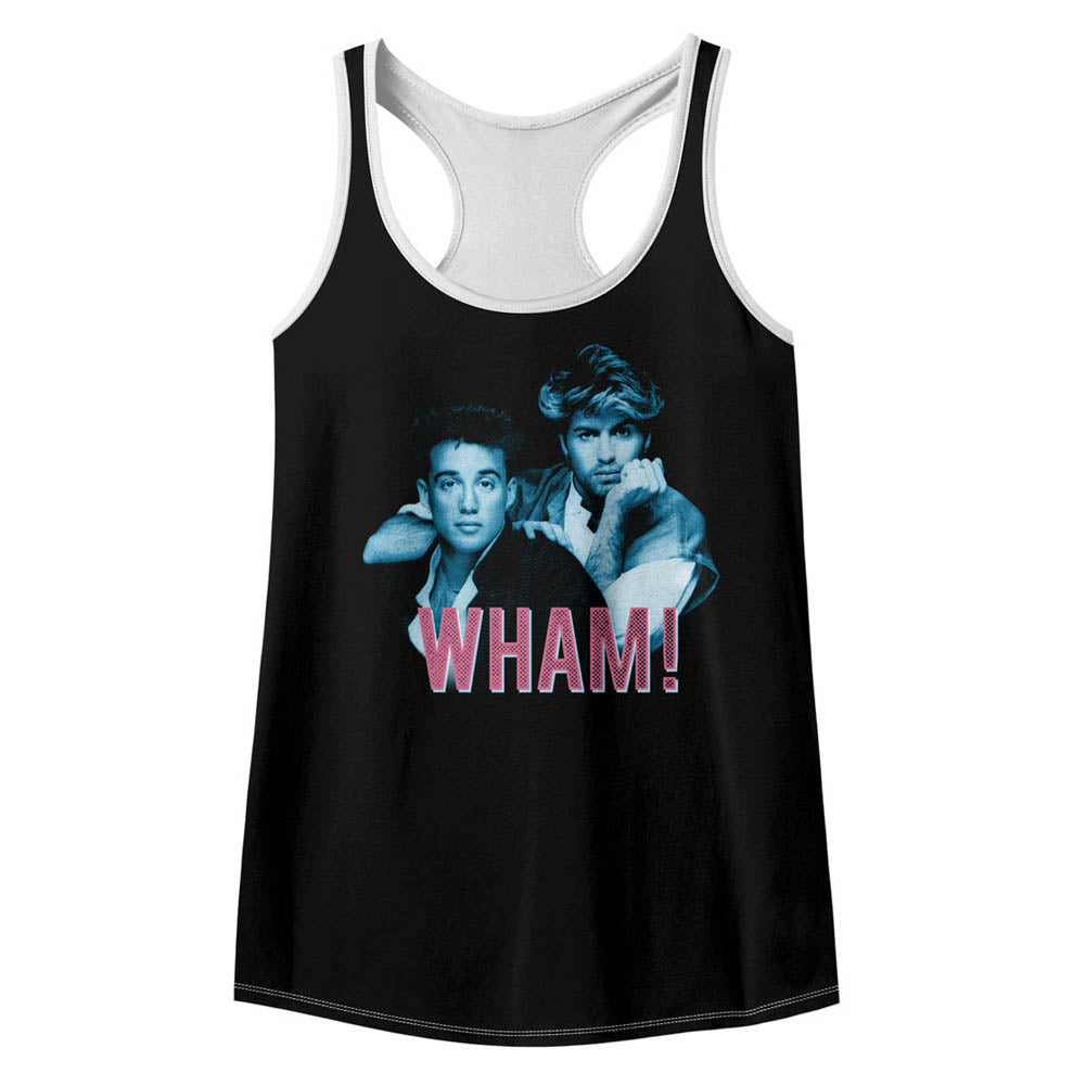 Wham Blue Pink Ladies Color Block Racerback