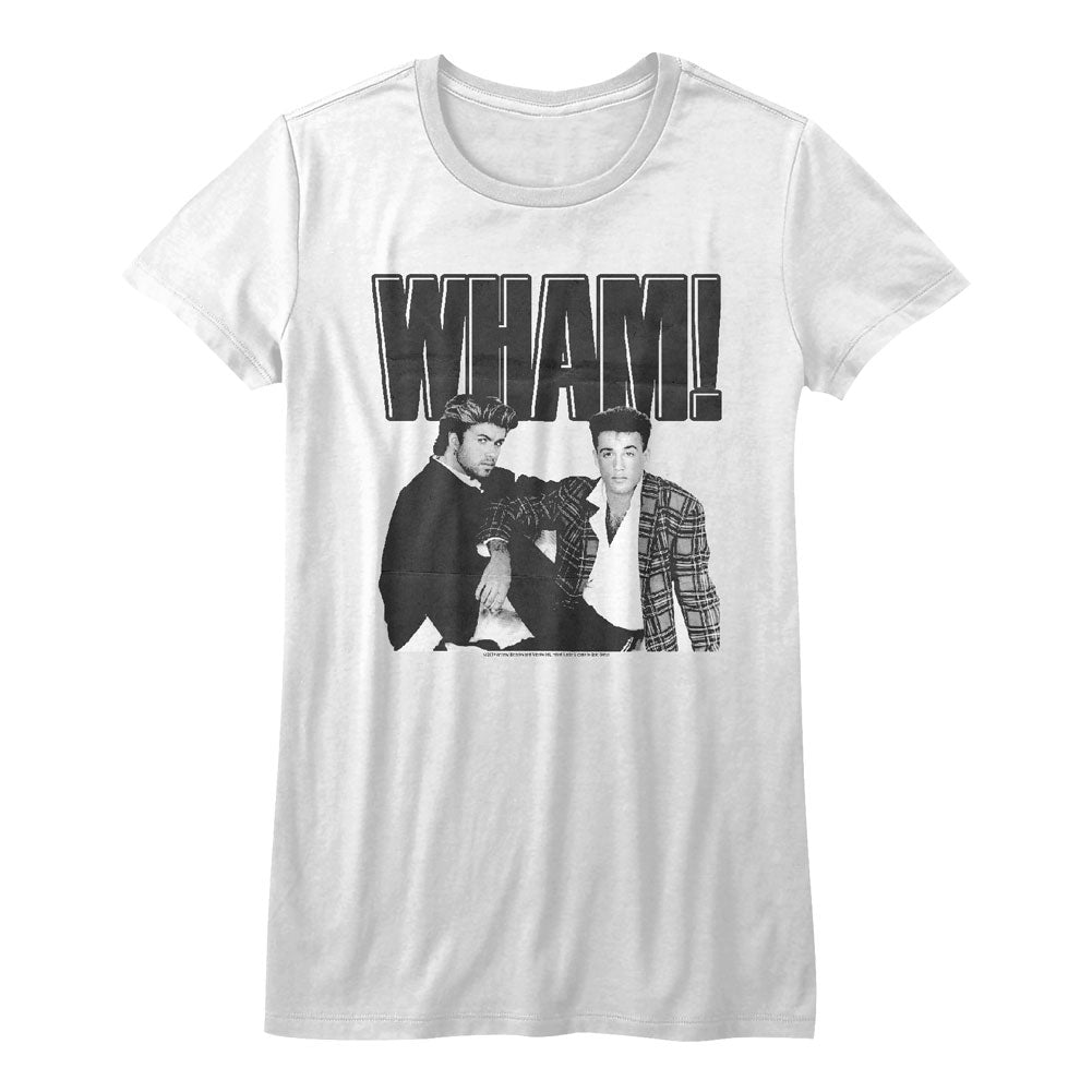Wham B&W Poster Ladies T-Shirt