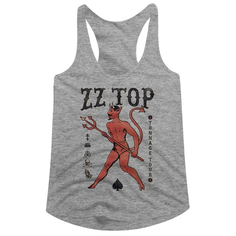 ZZ Top Tonnage Tour Ladies Racerback
