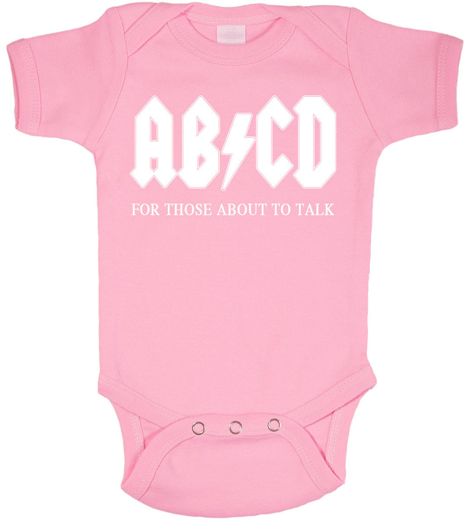 AB/CD Funny Pink Baby Bodysuit