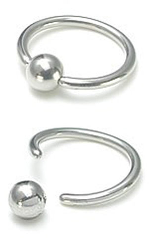 16g Annealed Stainless Steel Captive Bead Ring