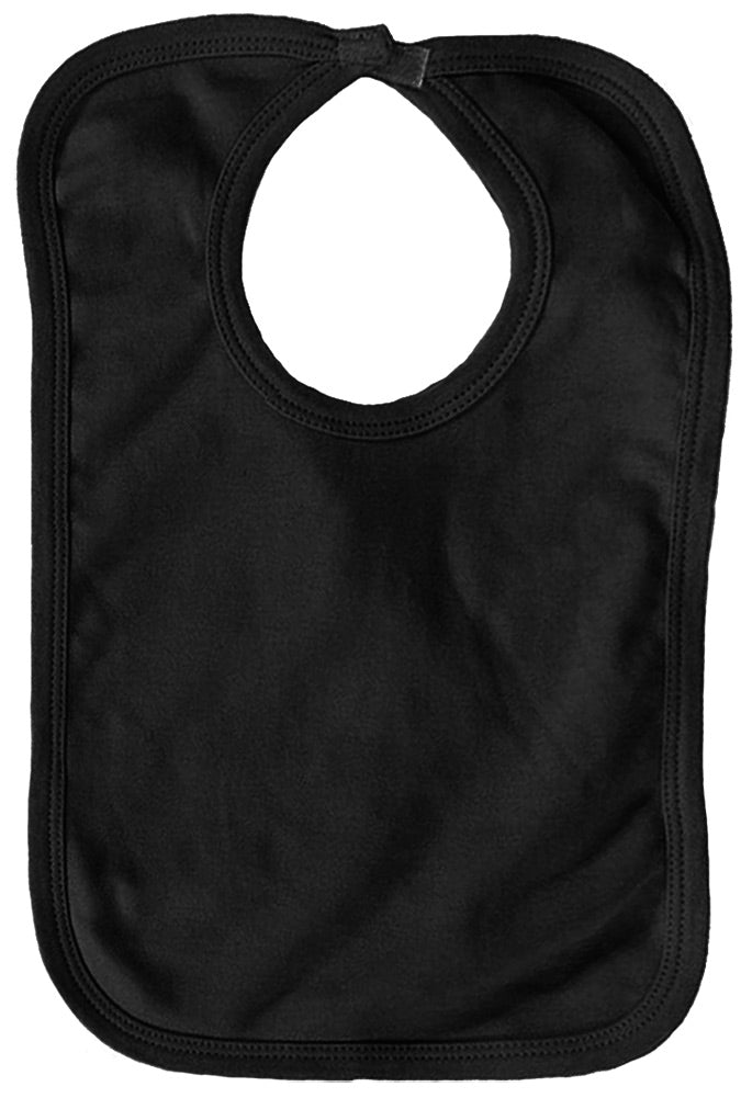 Plain Black Baby Bib