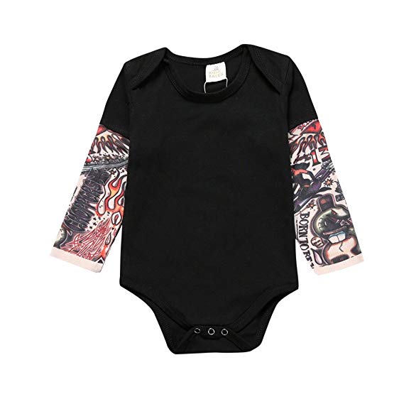 Tattoo Long Sleeve Baby OnePiece