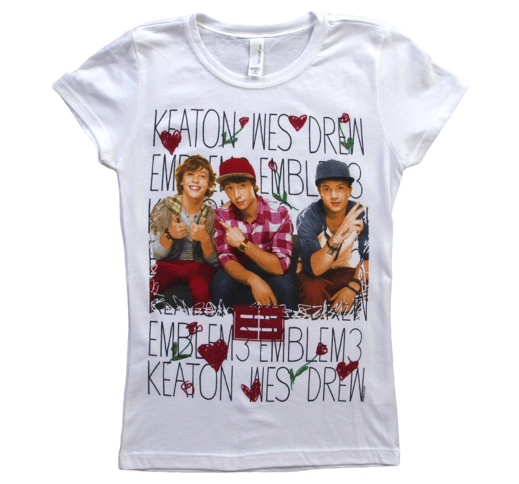 Emblem3 Keaton Wes Drew Youth T-Shirt