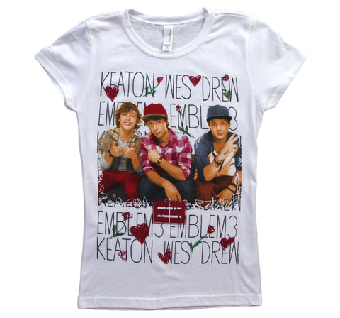 Emblem3 Keaton Wes Drew Youth T-Shirt