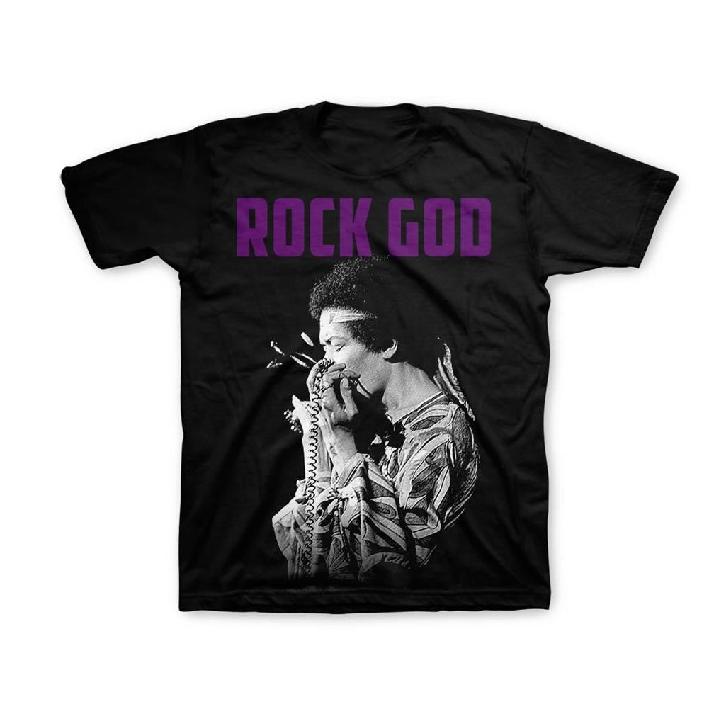 God Rocks Shirt Jimi Hendrix Rock God Youth Boys T-Shirt - Kiditude