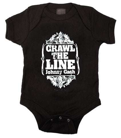 Johnny Cash Crawl The Line Baby Bodysuit
