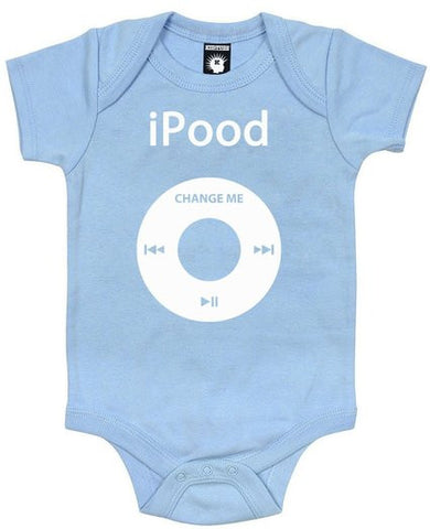 iPood Blue Baby Bodysuit