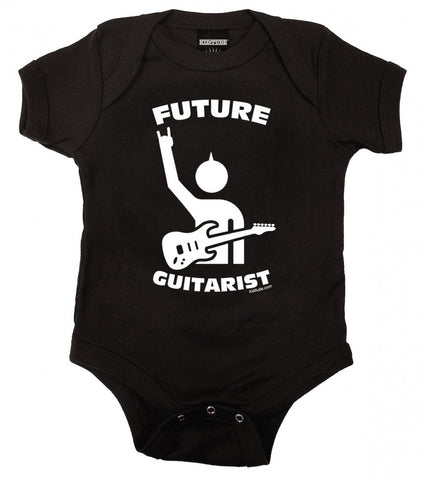 Future Guitarist Baby Bodysuit Black