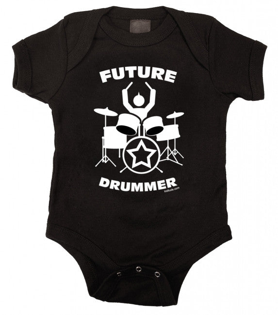 Future Drummer Baby Bodysuit Black