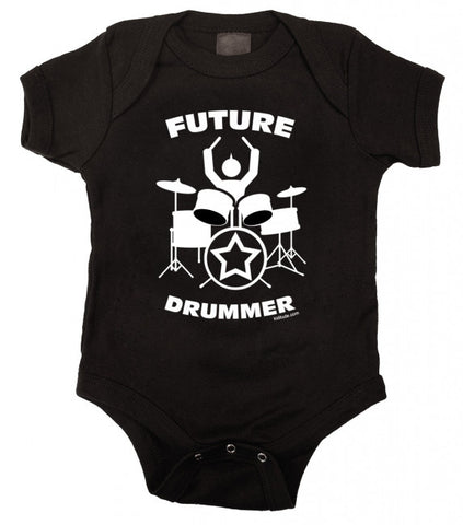 Future Drummer Baby Bodysuit Black
