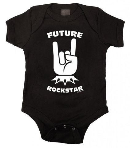 Future Rockstar Baby Bodysuit Black