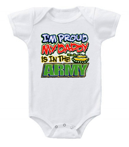 Daddy Is In The Army Baby Bodysuit