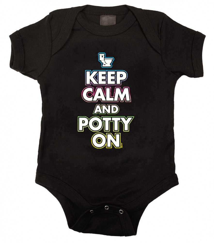 Keep Calm Potty On Funny Baby Bodysuit