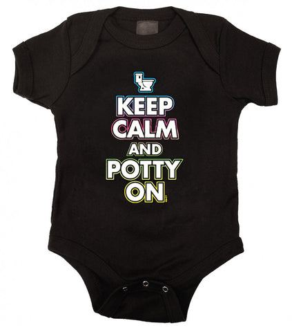 Keep Calm Potty On Funny Baby Bodysuit