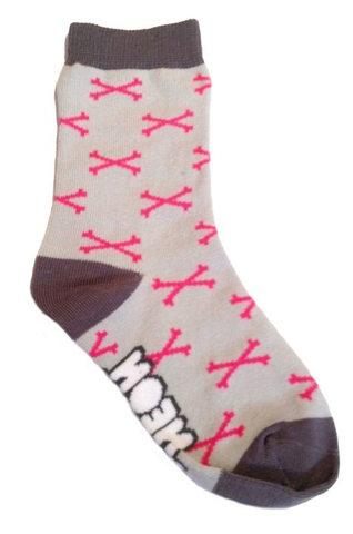 Crossbones Socks in Pink