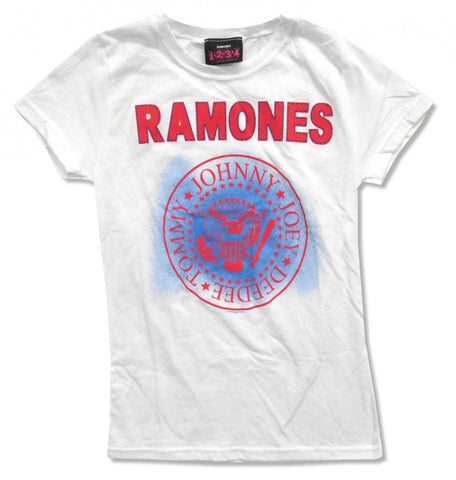 Ramones Red Presedential Seal Juniors T-Shirt