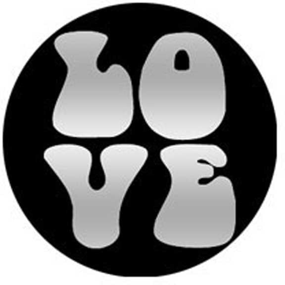 60s Love Retro Chrome Button 