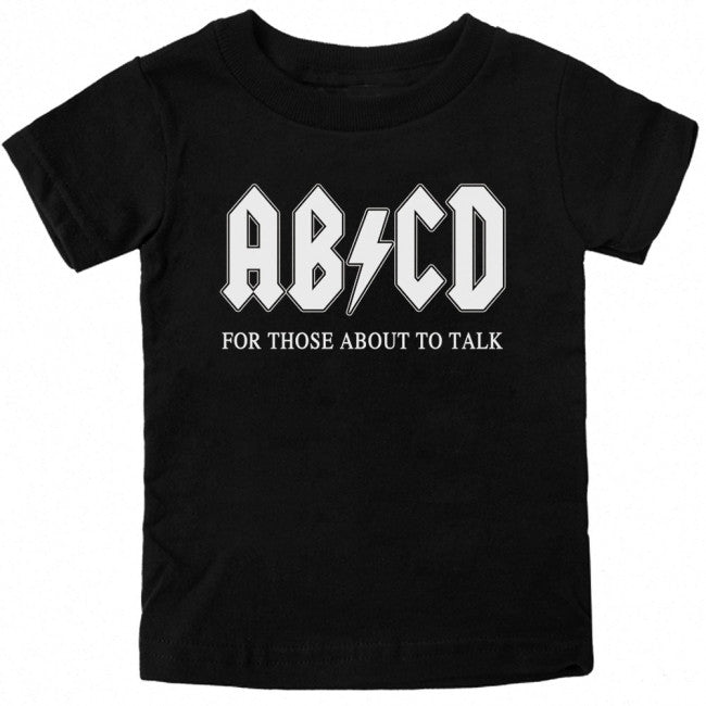 AB/CD Toddler T Shirt in Black