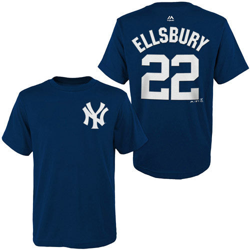 Kiditude MLB NY Yankees Ellsbury Youth T-Shirt 7 Years / Blue