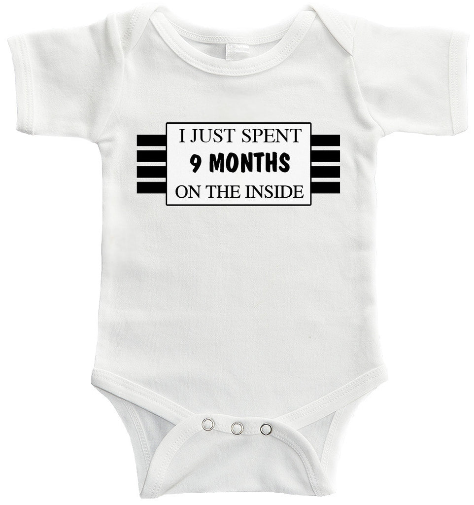 9 Months On The Inside Baby One Piece Bodysuit