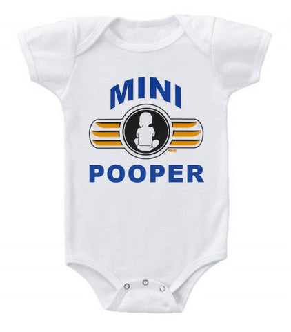 Mini Pooper Funny Baby Bodysuit