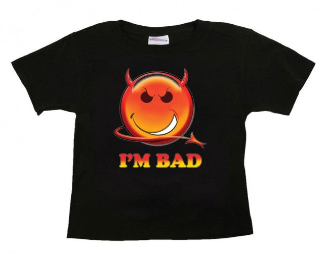 I Am Bad Smiley Face Kids T Shirt