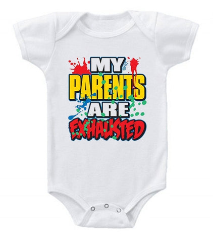 My Parents Are Exhausted Baby Romper