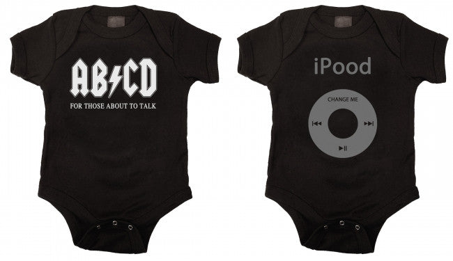 Funny Baby Bodysuit Gift Set Black
