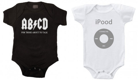 Funny Baby Bodysuit Gift Set White