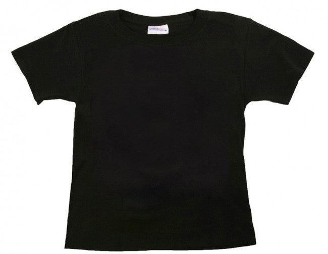 Black Plain Toddler and Kids T Shirt