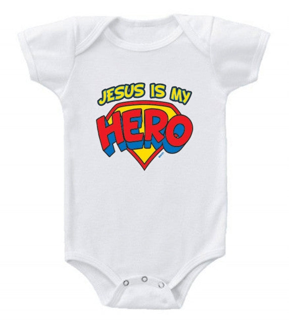 Jesus is My Hero Baby Bodysuit