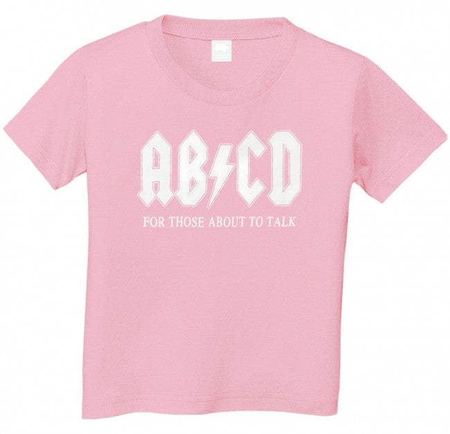 AB/CD Toddler T Shirt in Pink