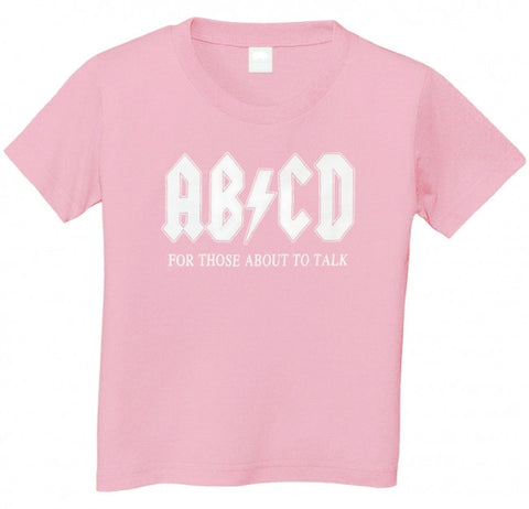 AB/CD Toddler T Shirt in Pink