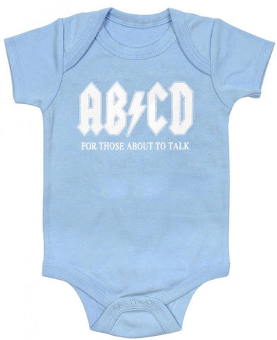 AB/CD Funny Blue Baby Bodysuit