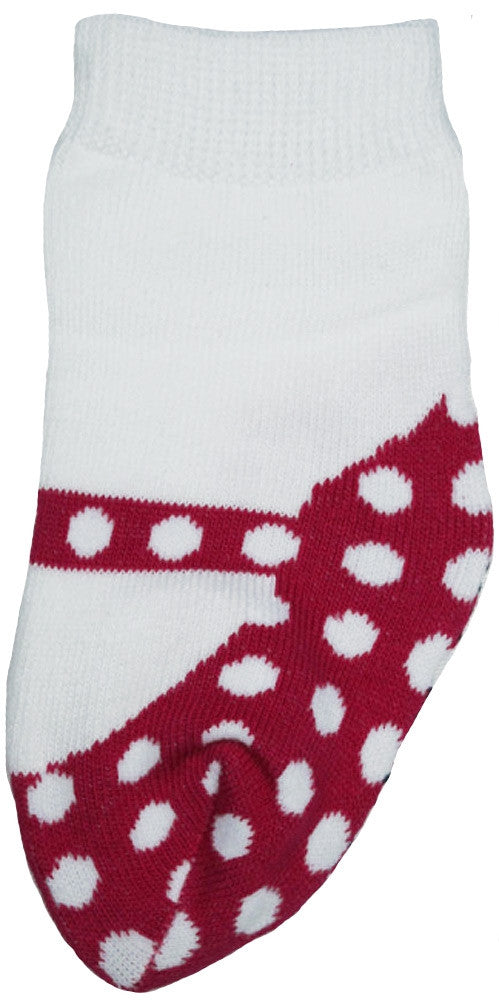Mary Jane Polka Dot Pink Baby Socks