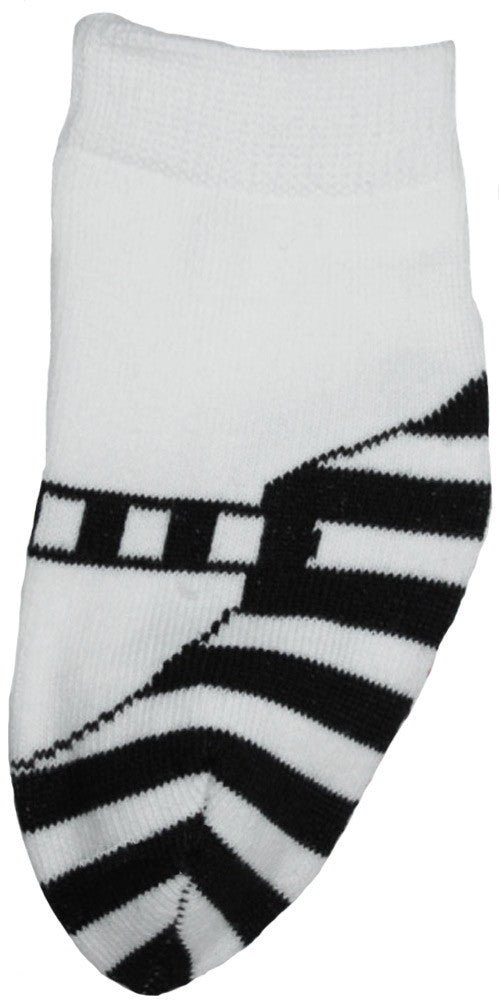 Mary Jane Striped Baby Socks in Black White