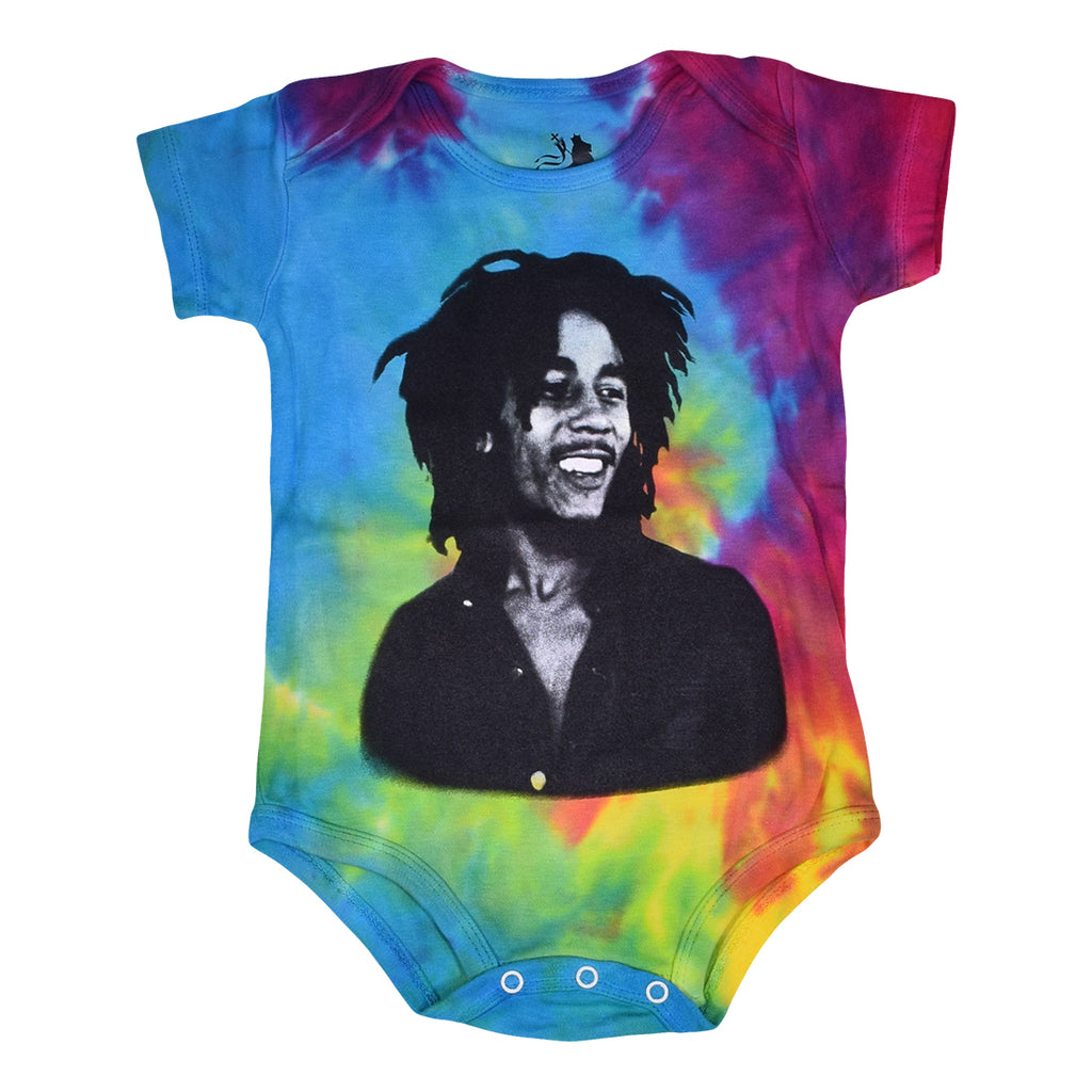 Bob Marley Tie Dye Baby One Piece