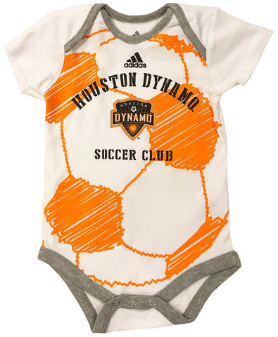 MLS Houston Dynamo Soccer Ball Baby Bodysuit