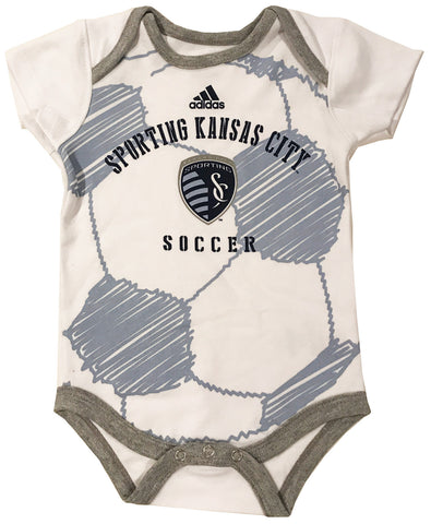 MLS Sporting Kansas City Soccer Ball Baby Bodysuit