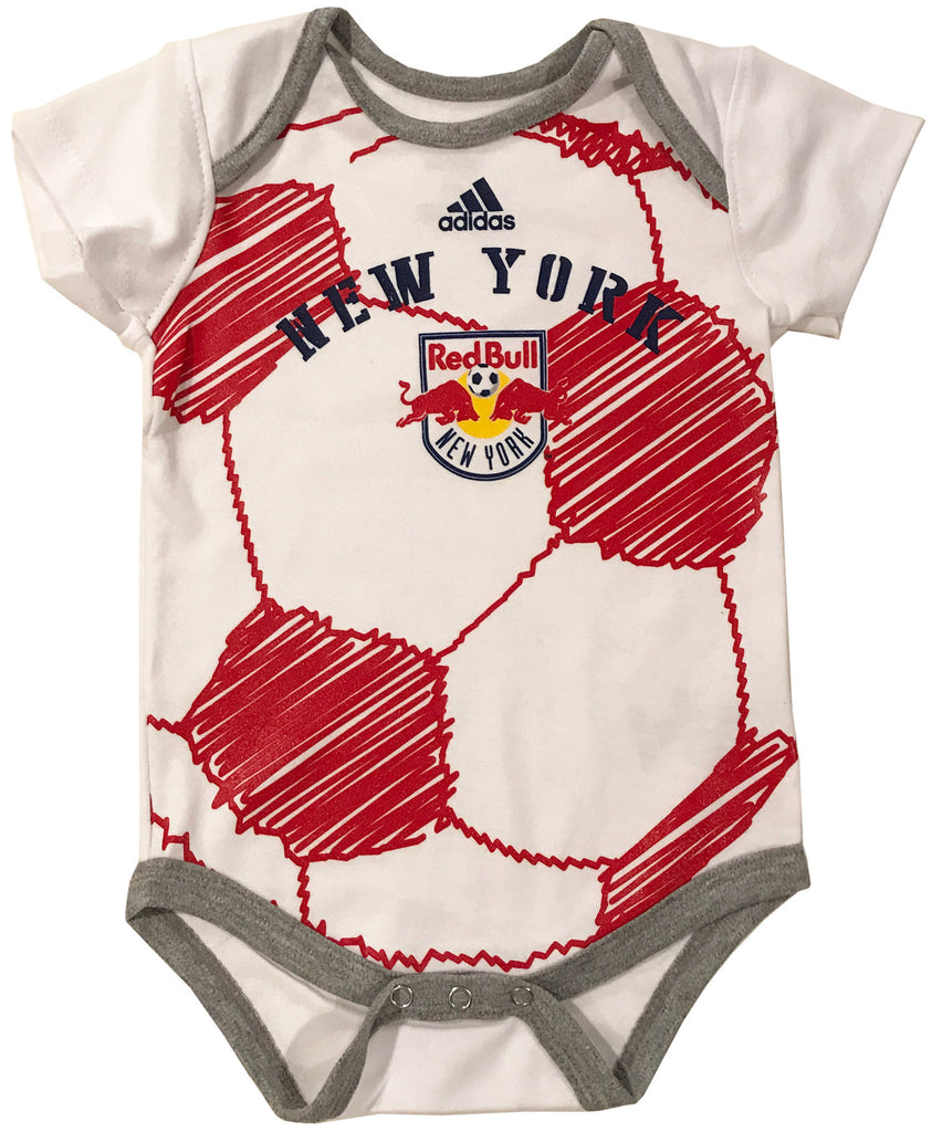 MLS New York Red Bulls Soccer Ball Baby Bodysuit