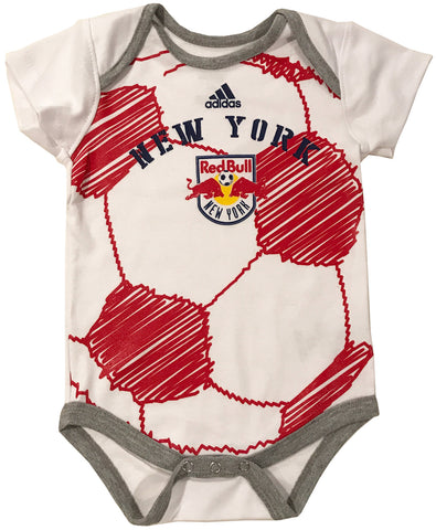 MLS New York Red Bulls Soccer Ball Baby Bodysuit