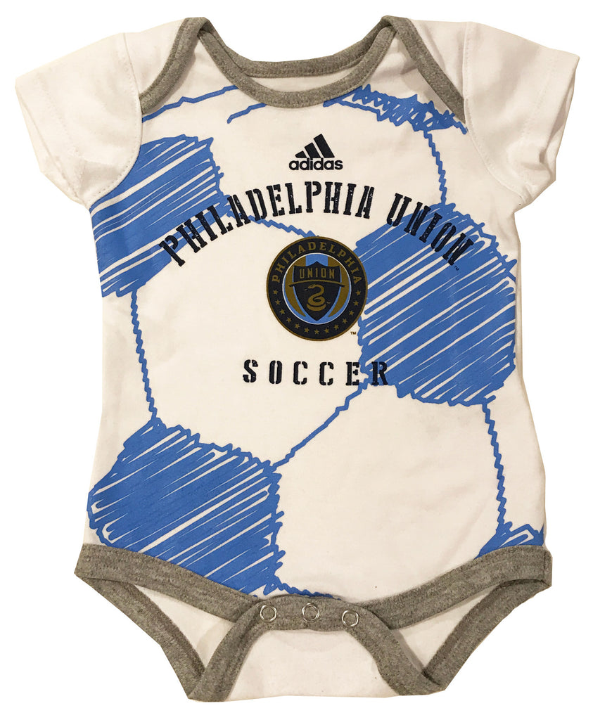 MLS Philadelphia Union Soccer Ball Baby Bodysuit