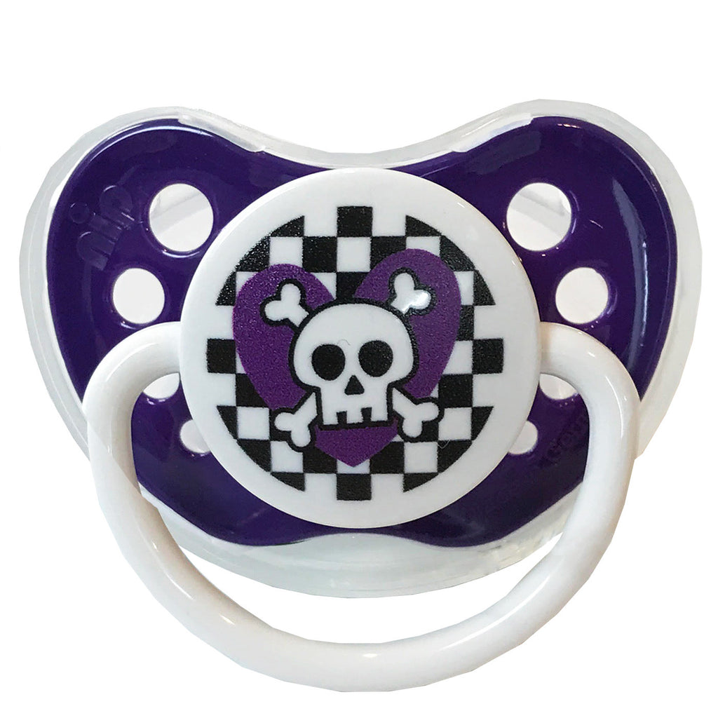 Skull Baby Pacifier Purple