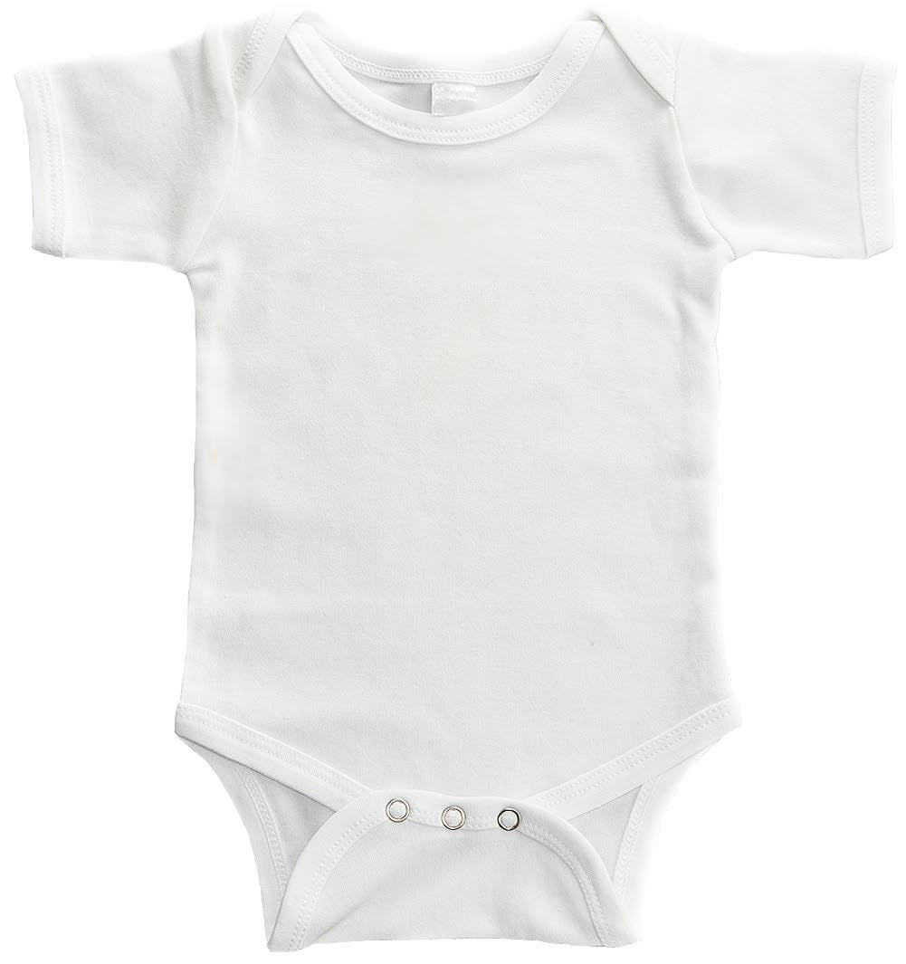 Plain White Baby Bodysuit One Piece - Main Image